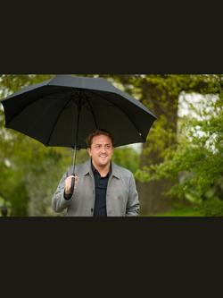 Fulton G828 Knightsbridge 1 Walking Umbrella, Black - view 2, Black