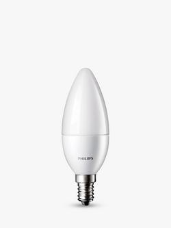 Philips 5W SES LED Candle Light Bulb, Frosted, Frosted