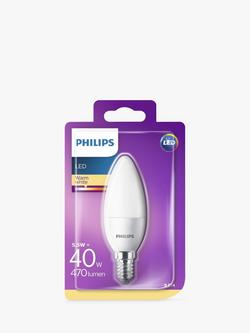 Philips 5W SES LED Candle Light Bulb, Frosted - view 2, Frosted