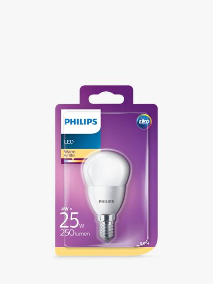 Philips 25W LED SES Frosted Golf Ball Lightbulb - view 2, Frosted