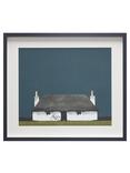 John Lewis Ron Lawson 'Cottage And Bike' Framed Print, 45 x 52cm