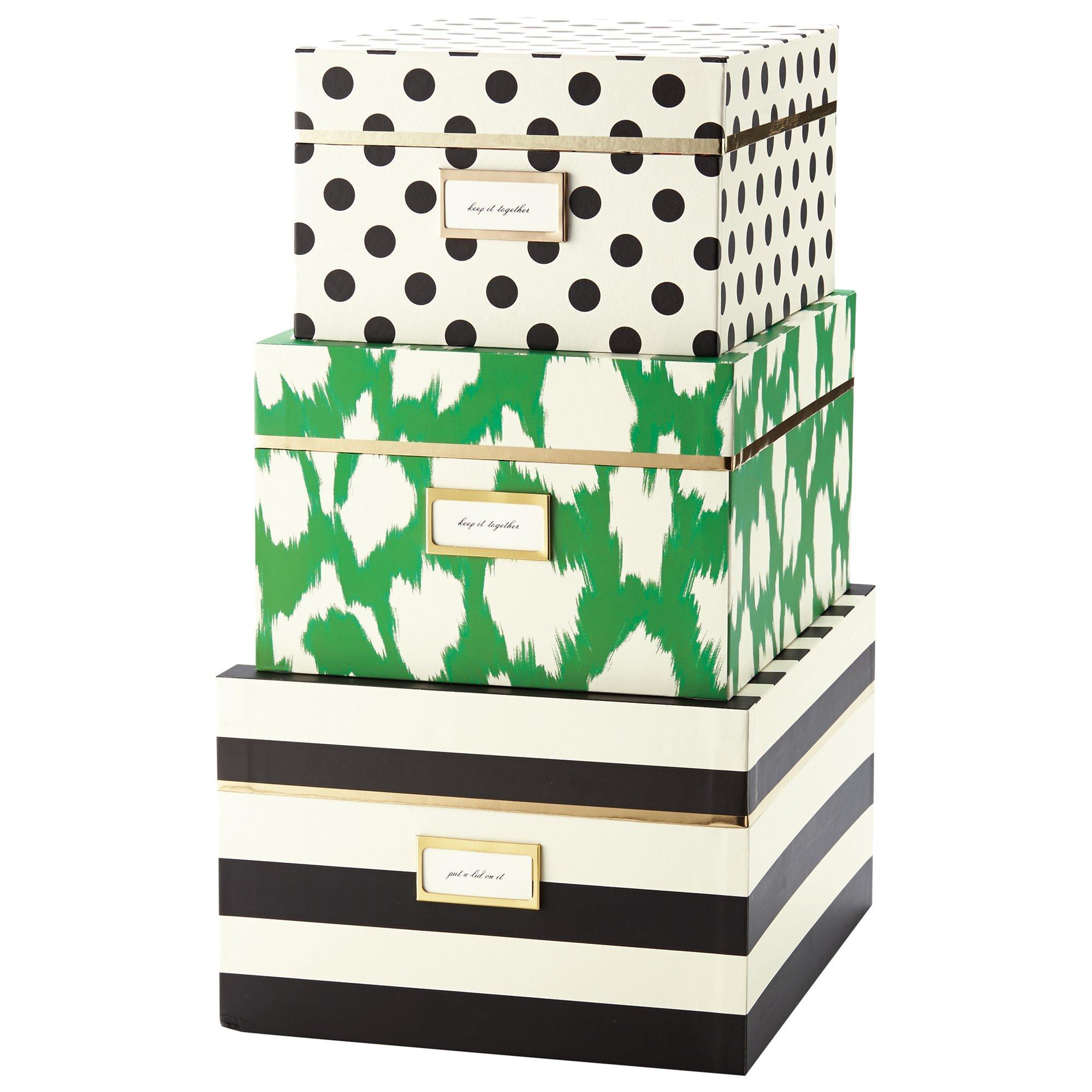 kate spade new york Storage Boxes, Set of 3