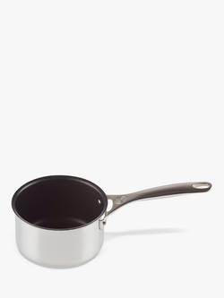 Le Creuset Signature 3-Ply Stainless Steel Milk Pan, 14cm - view 2, Silver