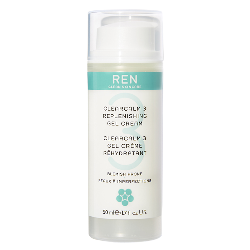 Product image 1 of 1, which shows REN Clean Skincare Replenishing Gel Cream Facial Moisturiser, 50ml