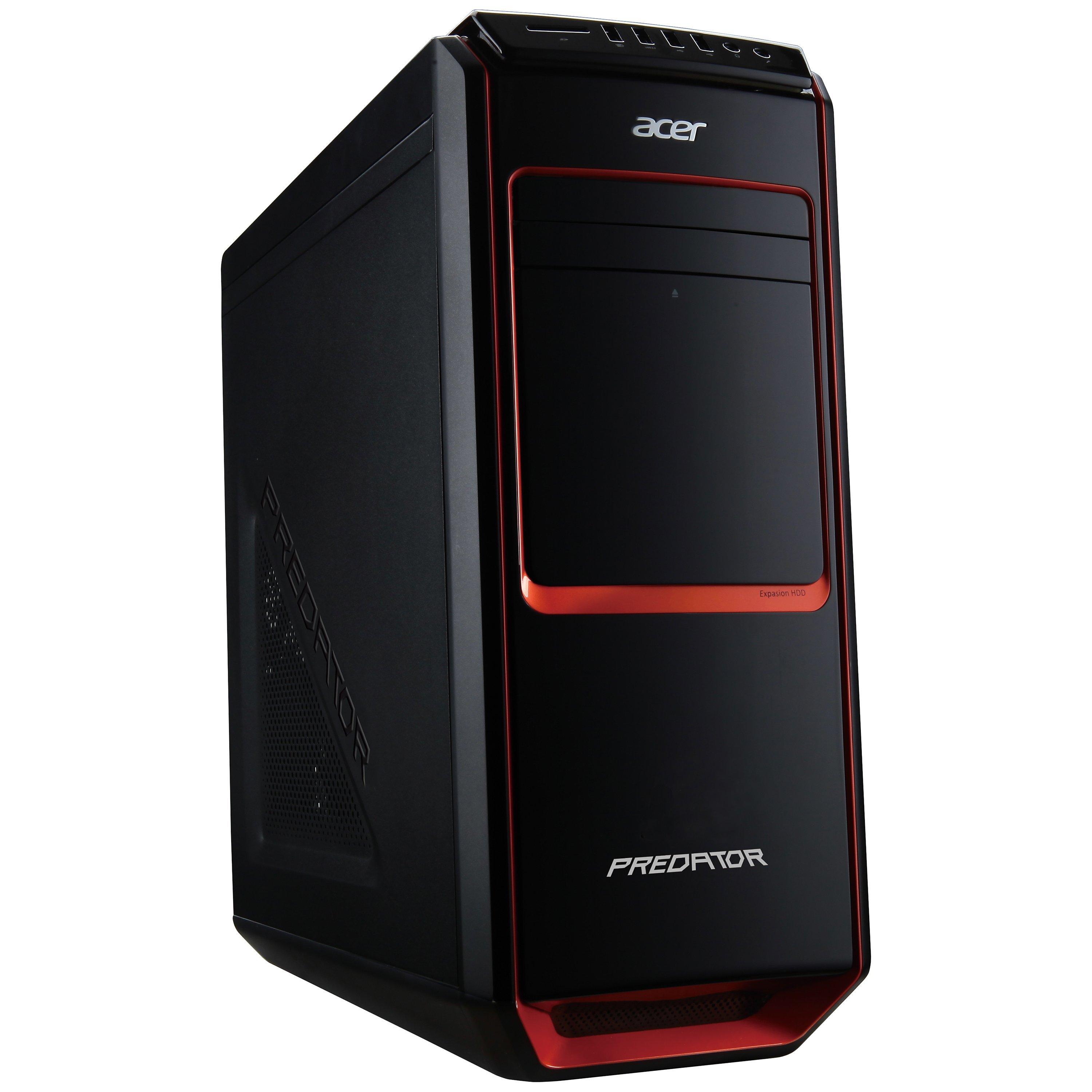 Acer Predator G3-605 Desktop PC, Intel Core i7, 16GB RAM, 2TB + 60GB SSD, Black & Orange