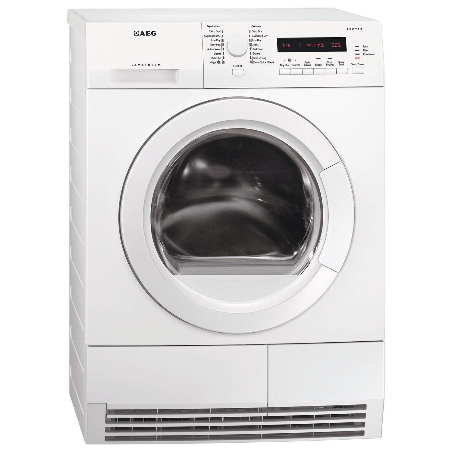 AEG T76280AC Tumble Dryer, 8kg Load, B Energy Rating, White