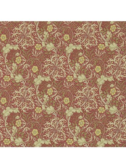 Morris & Co. Seaweed Wallpaper, Red/Gold, Dm3w214712