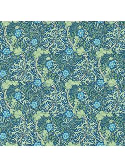 Morris & Co. Seaweed Wallpaper, Cobalt/Thyme, Dm3w214713