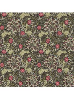Morris & Co. Seaweed Wallpaper, Ebony/Poppy, Dm3w214716