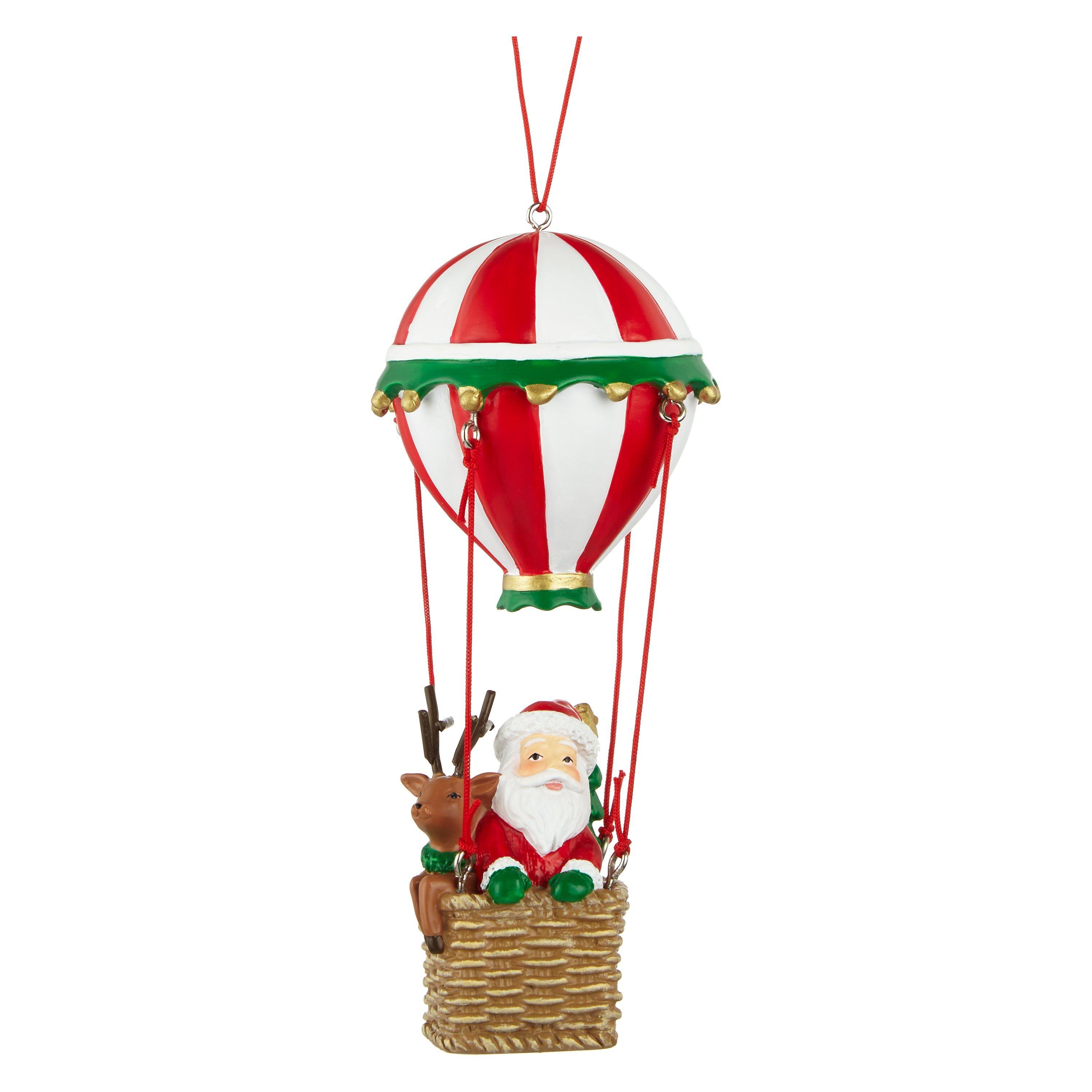 John Lewis Santa in Hot Air Balloon Tree Decoration, Multi