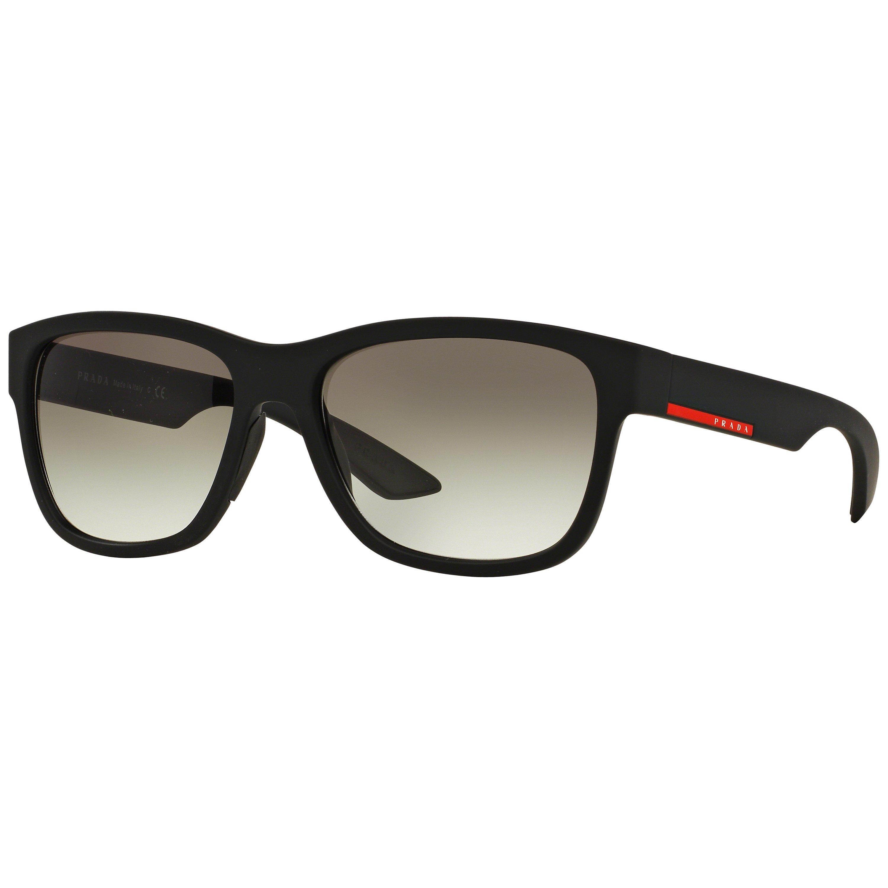 Product image 1 of 7, which shows Prada Linea Rossa PS03QS Rectangular Framed Sunglasses, Black