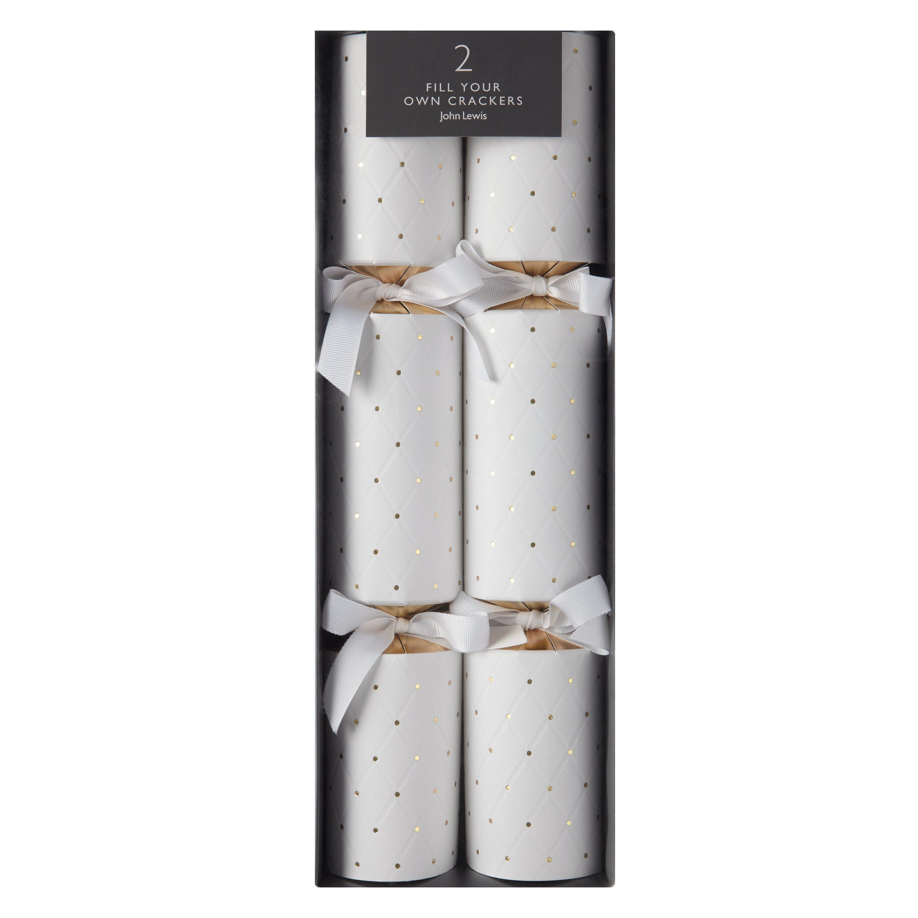 John Lewis Boutique Christmas Crackers, Pack of 2, Gold & Diamond