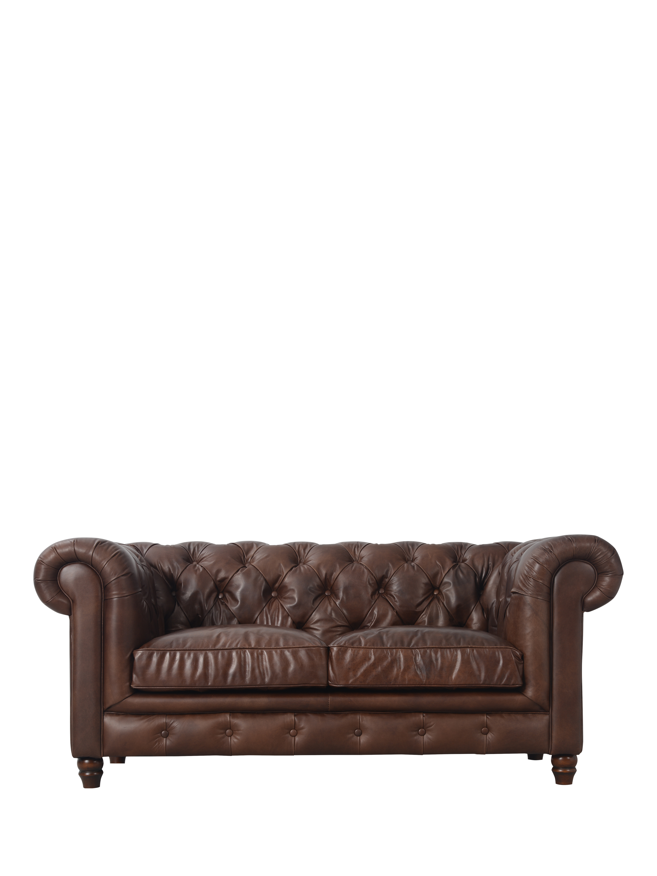 Earle Range, Halo Earle Chesterfield Medium 2 Seater Leather Sofa, Antique Whisky
