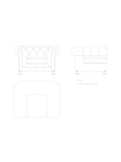 Halo Earle Chesterfield Grand 4 Seater Leather Sofa - view 2, Antique Whisky