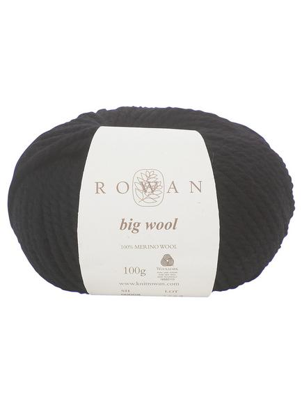 Rowan Big Wool Super Chunky Merino Yarn, 100g, Black 008