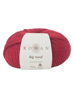 Rowan Big Wool Super Chunky Merino Yarn, 100g, Lipstick Red 0063