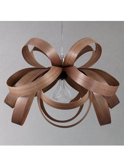 Tom Raffield Skipper Pendant Light, 62cm - view 2, Walnut