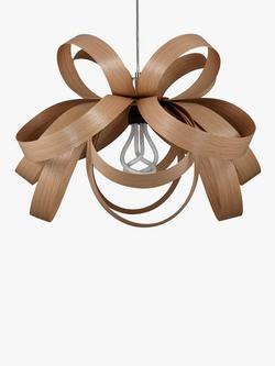 Tom Raffield Skipper Pendant Light, 62cm - view 2, Oak