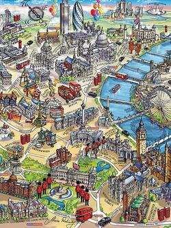 Gibsons London Landmarks Jigsaw Puzzle, 1000 Pieces - view 2, 