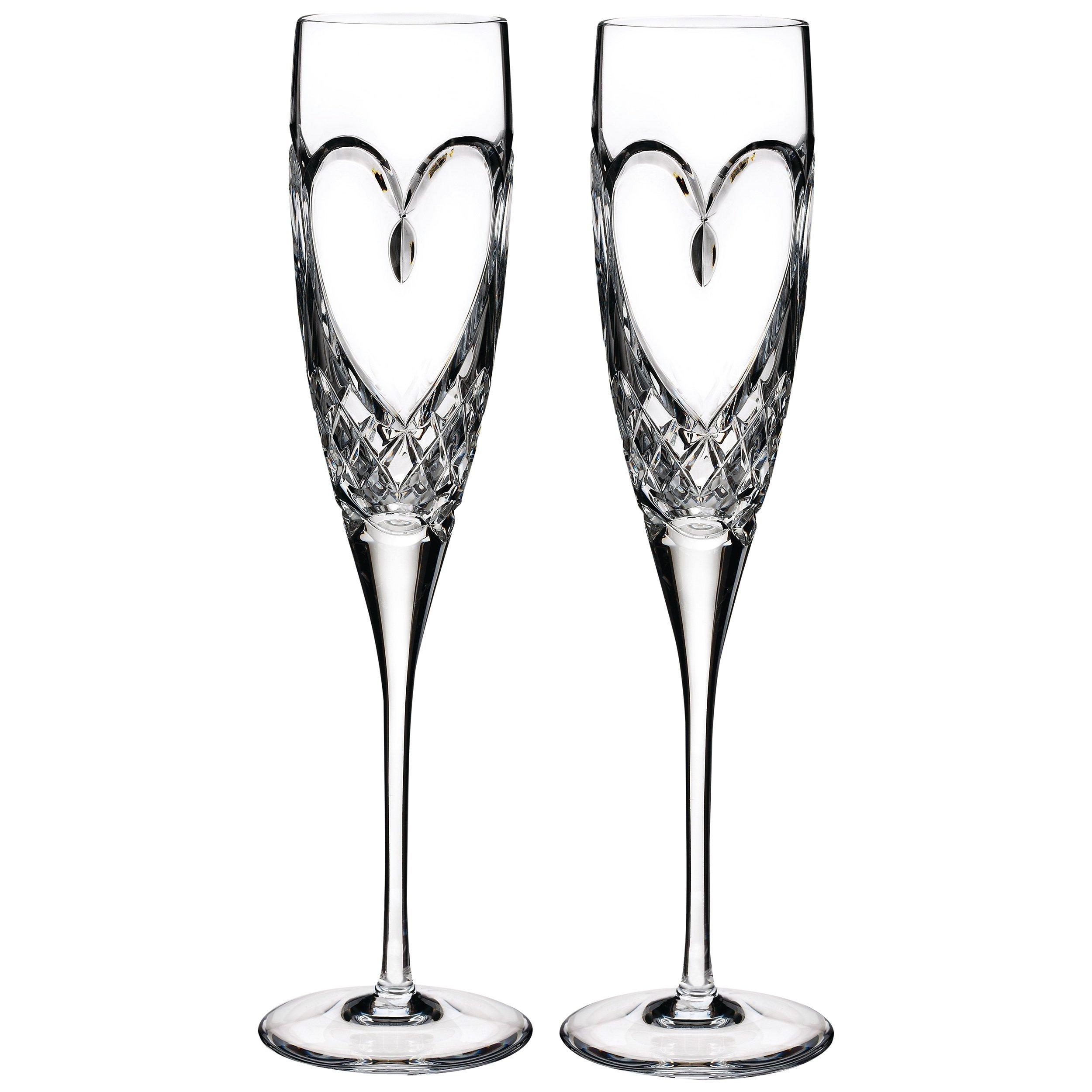 Waterford True Love Flute, Set of 2