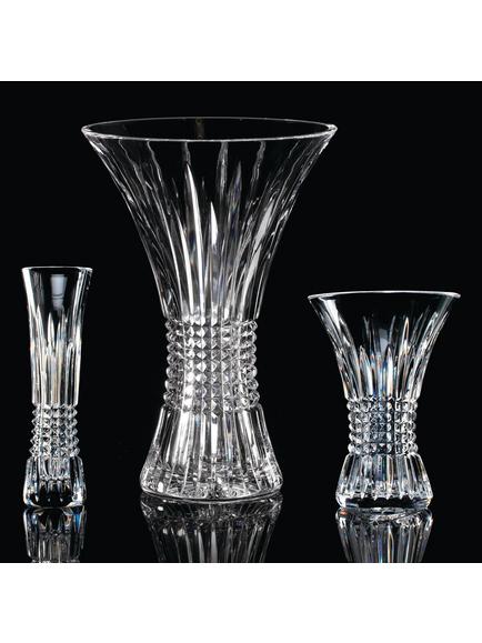 Waterford Crystal Lismore Diamond Cut Glass Vase, H30cm, Clear - view 2, Clear