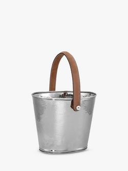 Culinary Concepts Leather Handle Wine Cooler, Silver