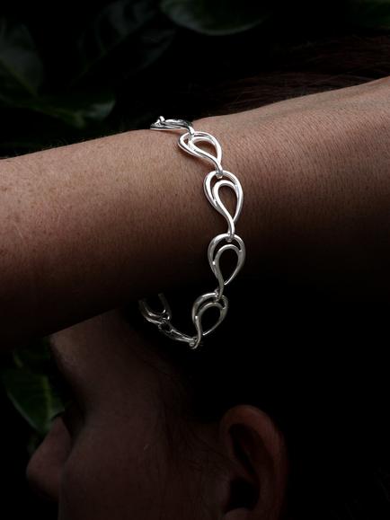Nina B Sterling Silver Open Links Bracelet - view 2, Silver