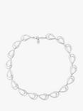 Nina B Sterling Silver Open Links Necklace