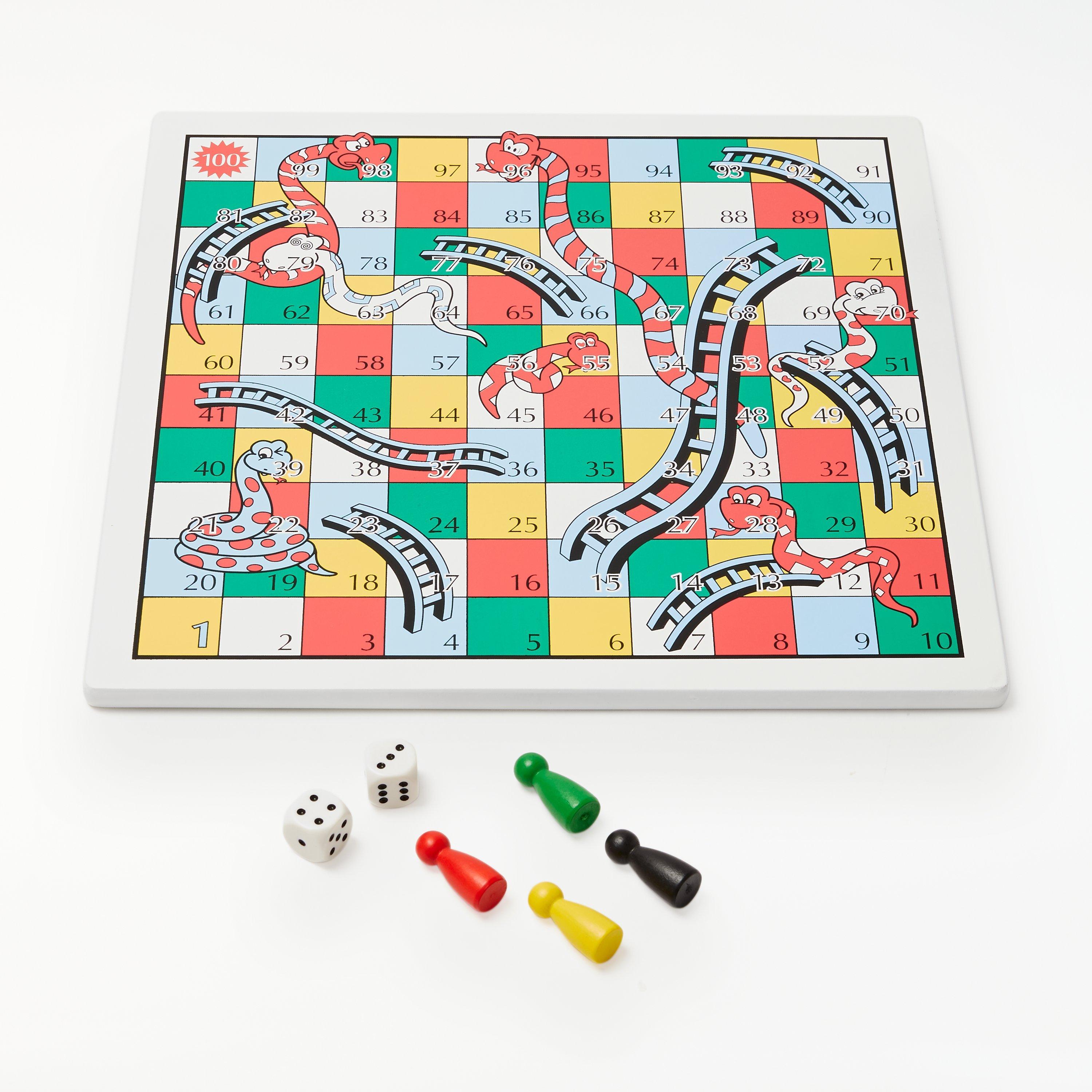 John Lewis Snakes and Ladders & Ludo Game, Reversible