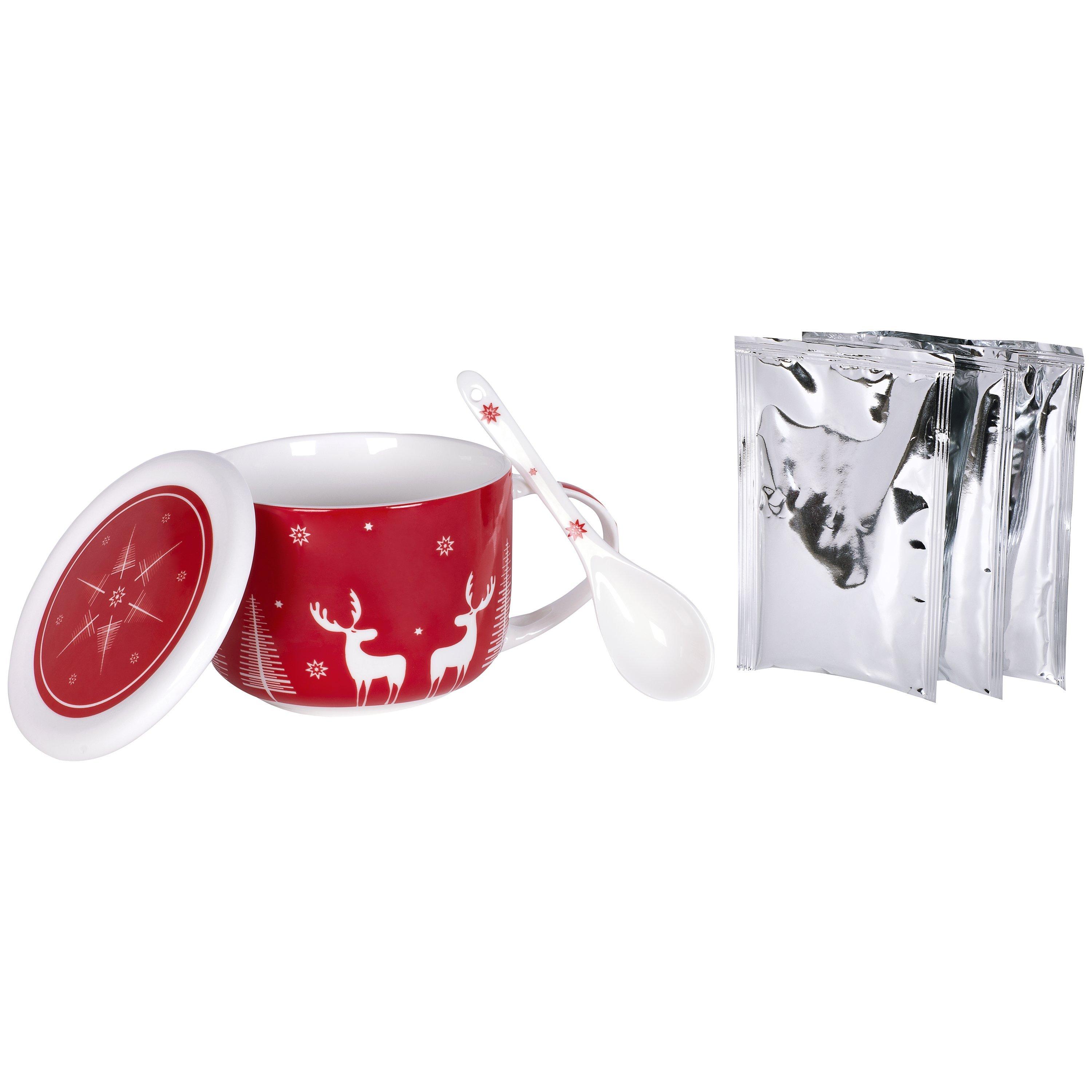 Christmas Hot Chocolate Mug, With 3 Sachets of Hot Chocolate Mix