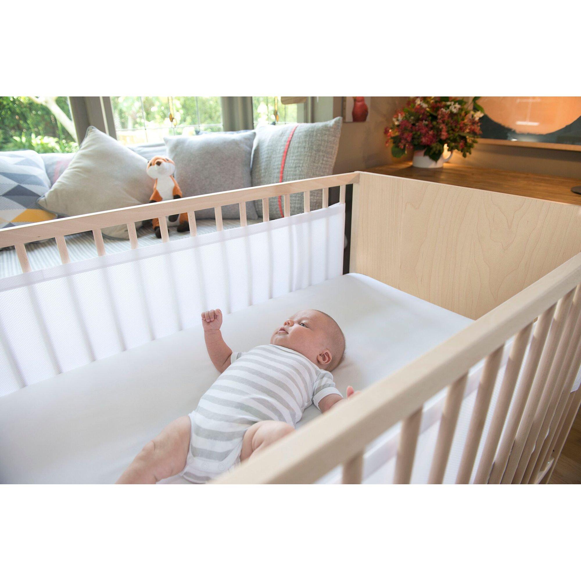 Airwrap Two Sided Mesh Baby Cot Liner White