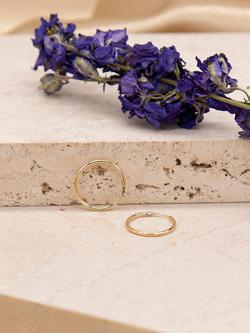 IBB 9ct Gold Hoop Earrings, Gold - view 2, Gold