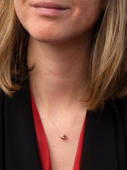 IBB 9ct Rose Gold Knot Pendant Necklace - view 2, Rose Gold