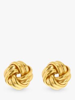IBB 18ct Yellow Gold Knot Stud Earrings, Yellow Gold, Yellow Gold