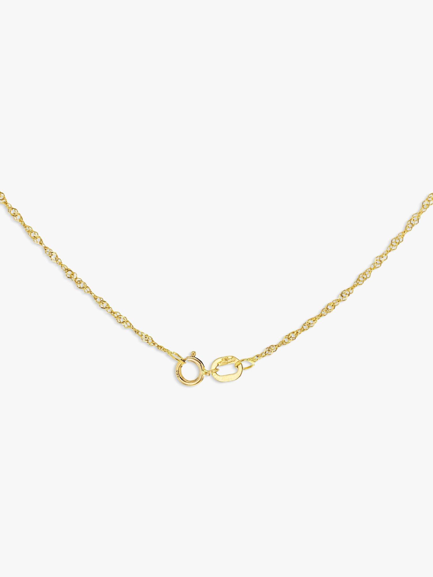 Product image 2 of 4, which shows IBB 18ct Yellow Gold Twist Curb Chain Necklace, Yellow Gold