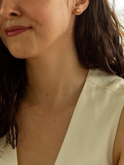 IBB 18ct Gold Ball Stud Earrings - view 2, Yellow Gold