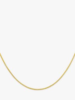 IBB 18ct Yellow Gold Spiga Chain Necklace, Yellow Gold, Yellow Gold