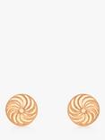 IBB 9ct Gold Swirl Detail Dome Stud Earrings