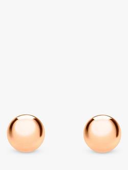 IBB 18ct Rose Gold Ball Stud Earrings, Rose Gold