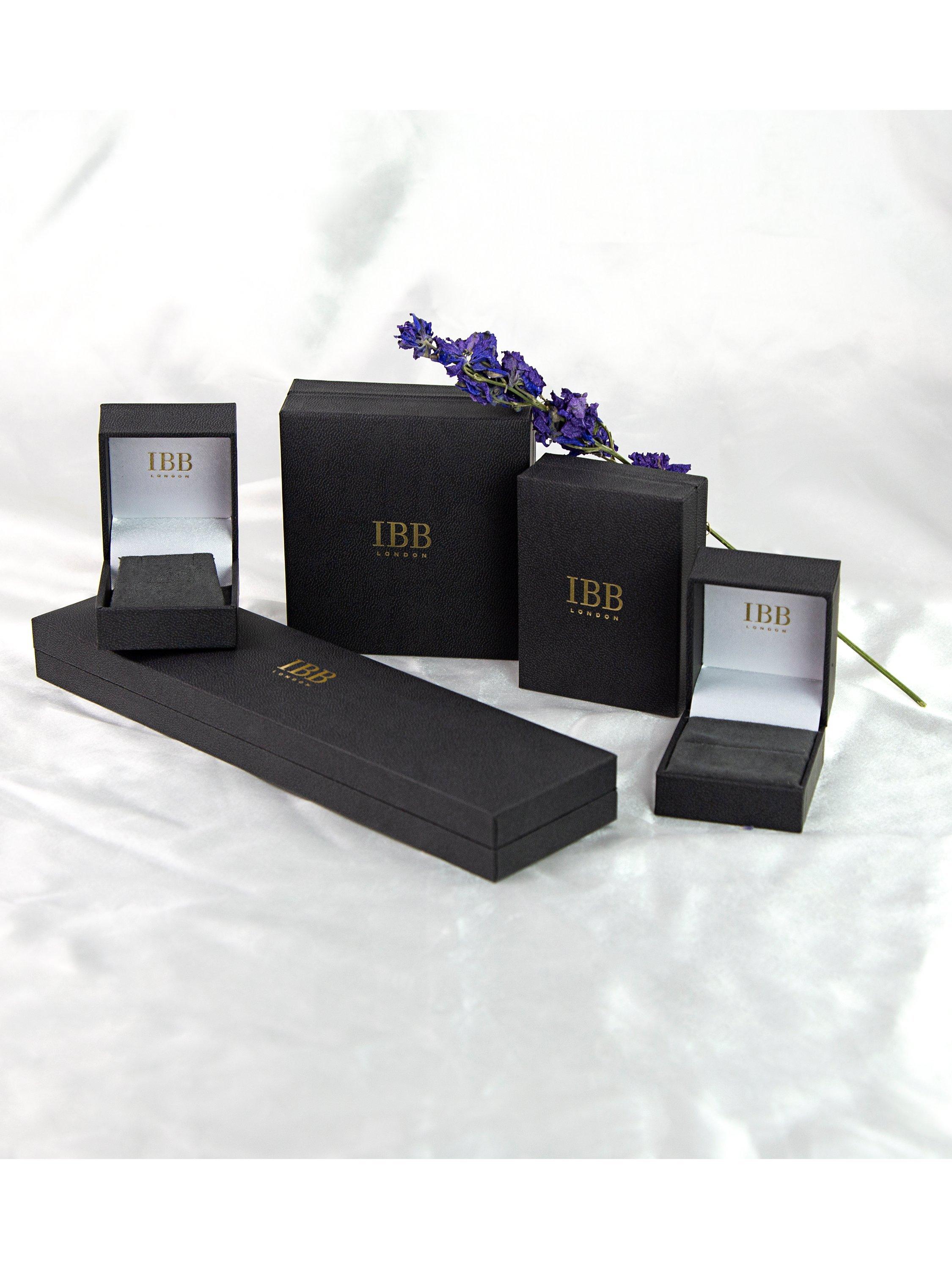 Product image 4 of 4, which shows IBB 9ct Rose Gold Rectangular Tube Bangle, Rose Gold