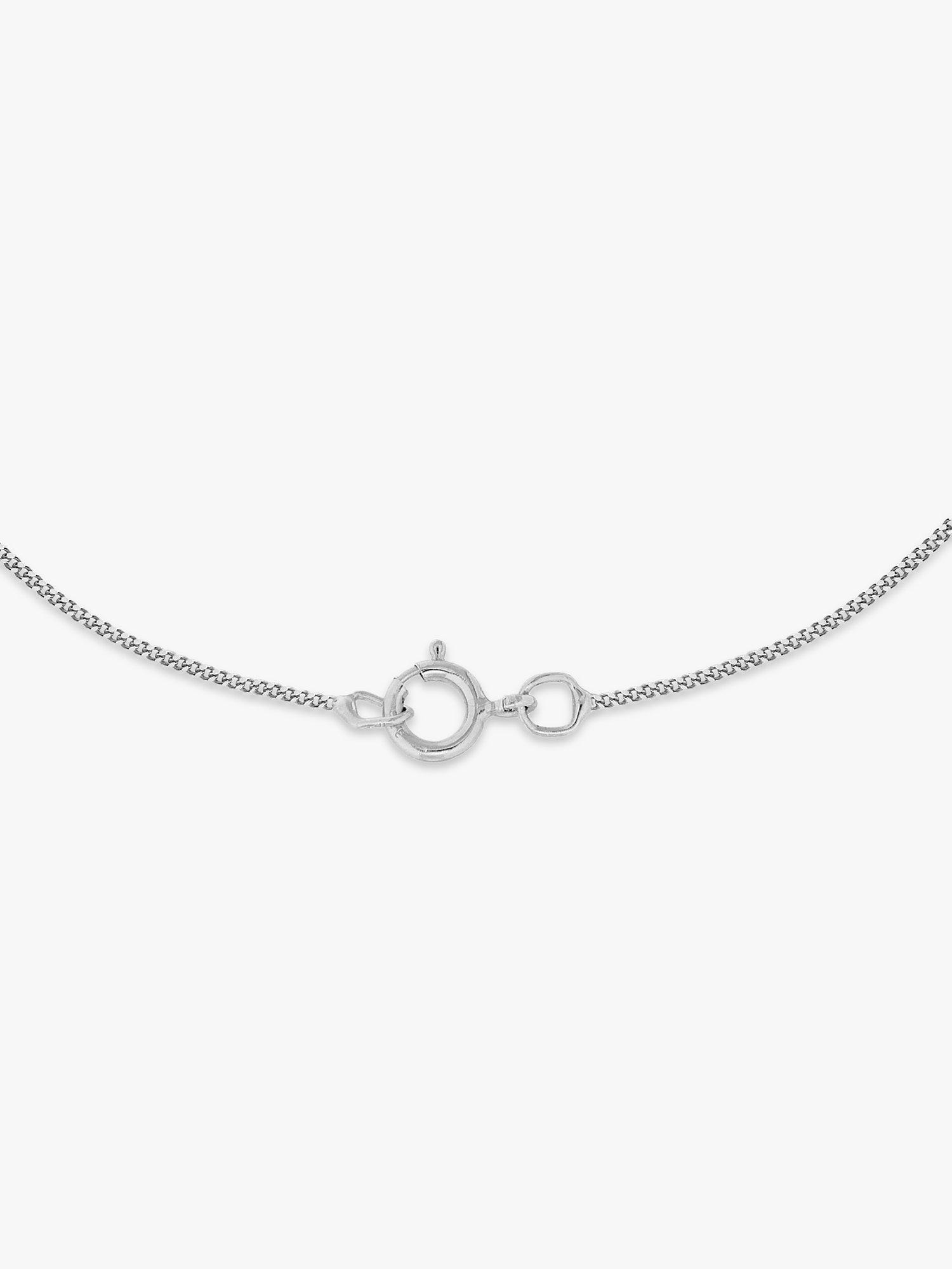 Product image 4 of 5, which shows IBB 9ct White Gold Knot Pendant Necklace