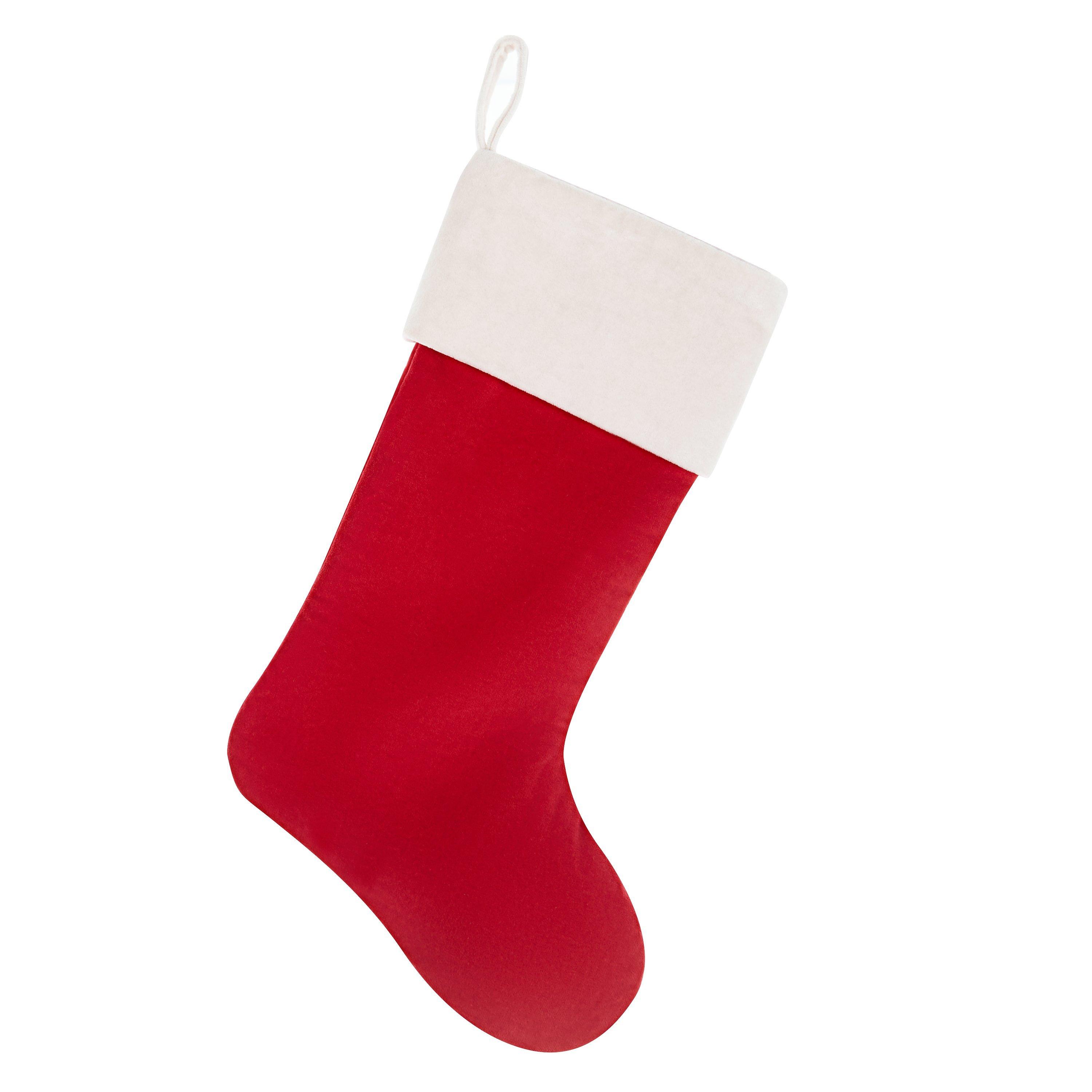 John Lewis Classic Red Velvet Christmas Stocking