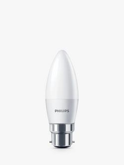 Philips 2.8W BC LED Candle Light Bulb, Frosted, Frosted