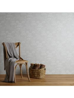 John Lewis Cow Parsley Wallpaper - view 2, Grey