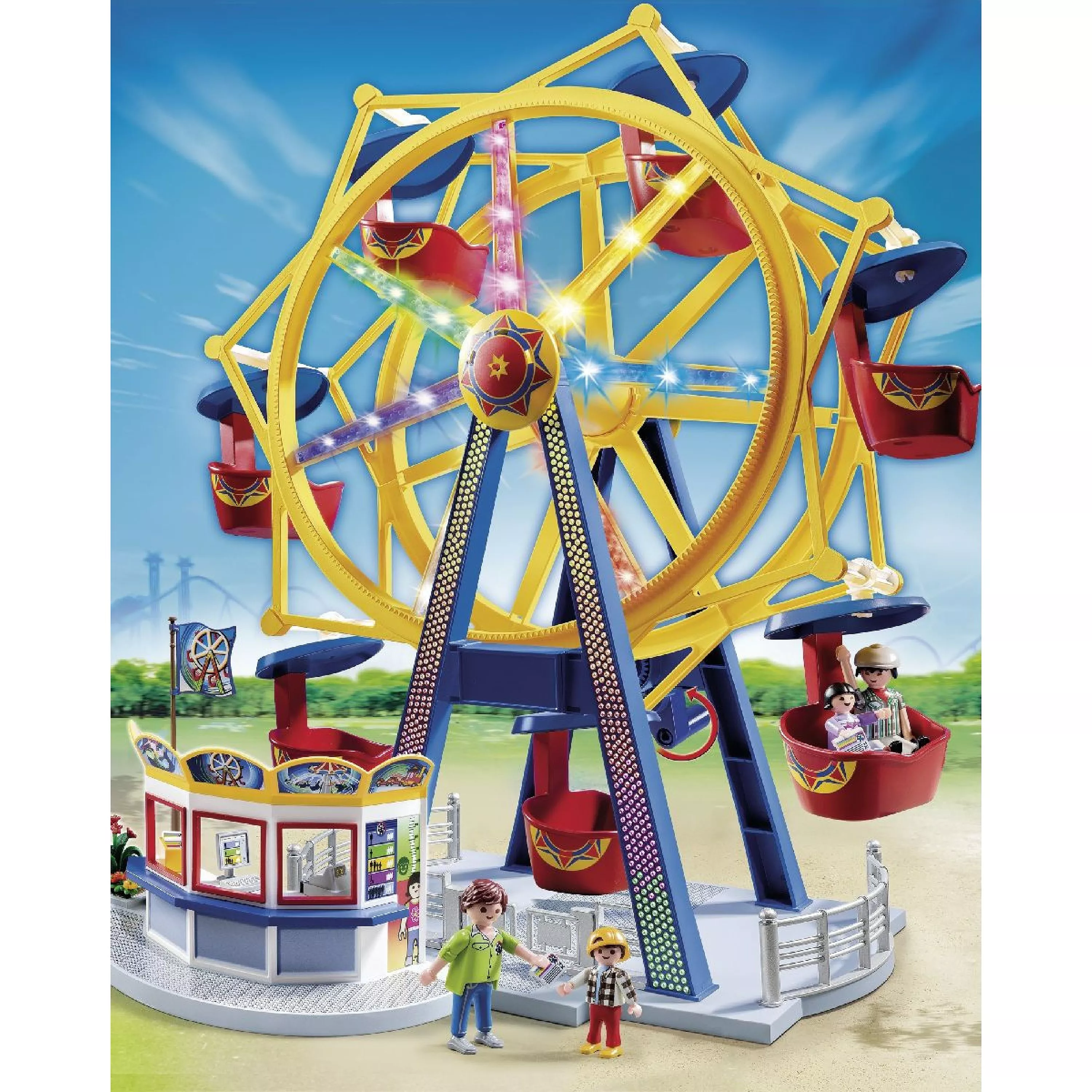 Playmobil ferris wheel with lights on sale