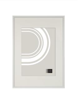 John Lewis Aluminium Photo Frame, A3 with A4 Mount, White