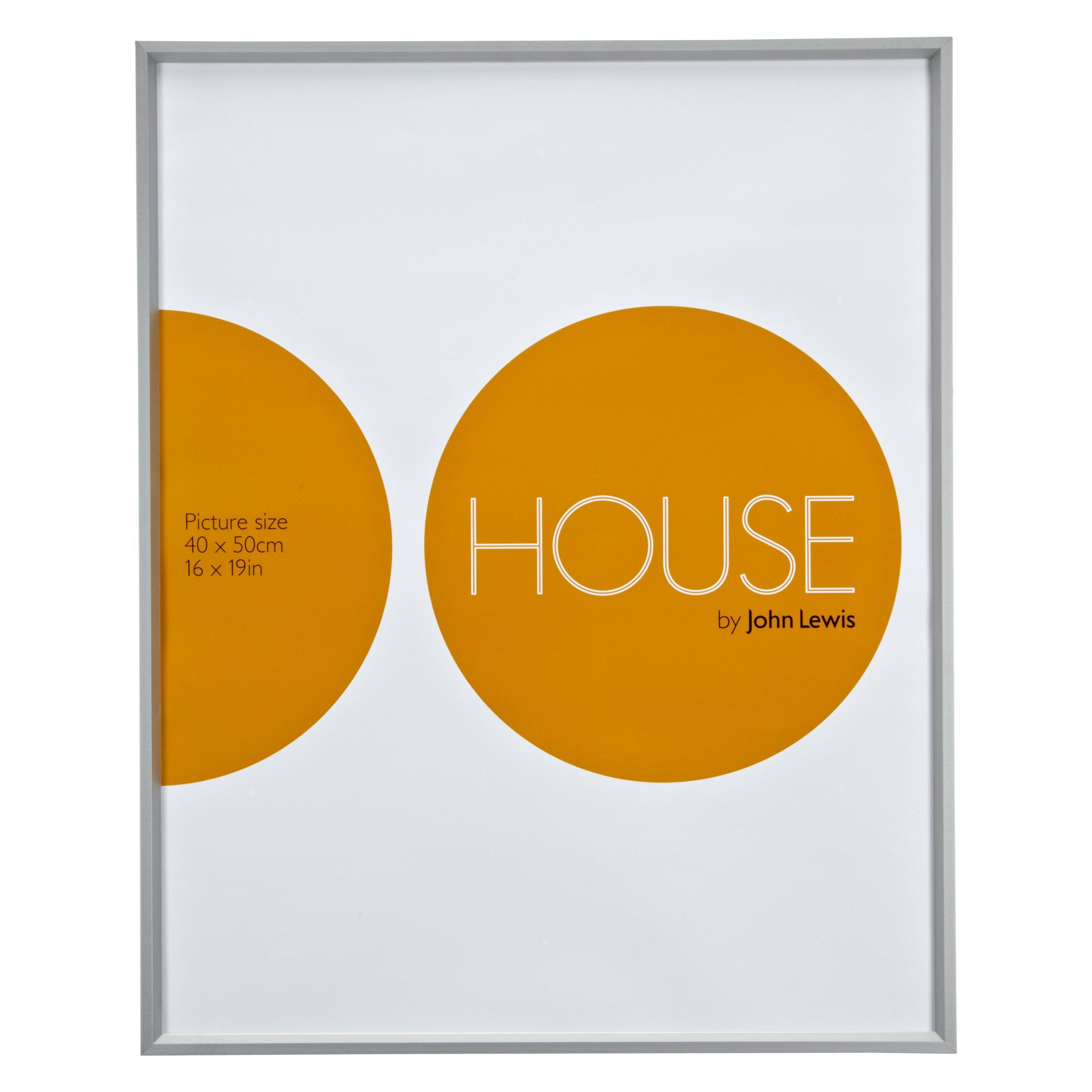 House by John Lewis Aluminium Photo Frame, 50 x 40cm, Silver