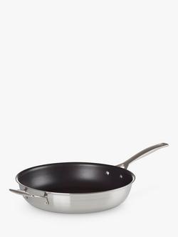 Le Creuset 3-Ply Stainless Steel Non-Stick Frying Pan, 30cm, Silver