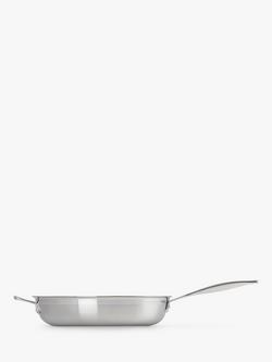 Le Creuset 3-Ply Stainless Steel Non-Stick Frying Pan, 30cm - view 2, Silver