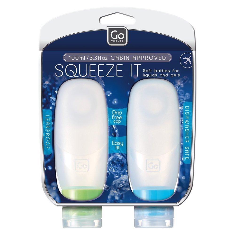 Go Travel 660 Squeezy 100ml Travel Bottles, Multi